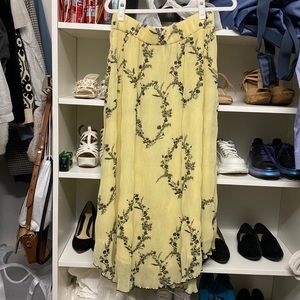 Brand new ganni long skirt yellow & black